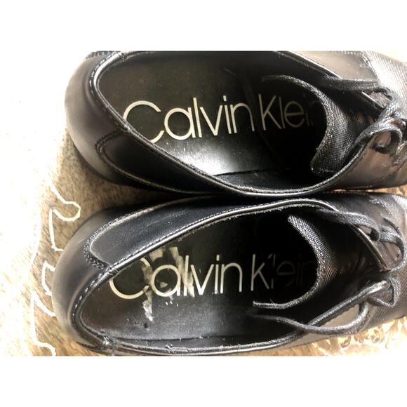 Men's Calvin Klein Black Bachman Oxford Dress Shoes- Sz 10.5 - Picture 4 of 8